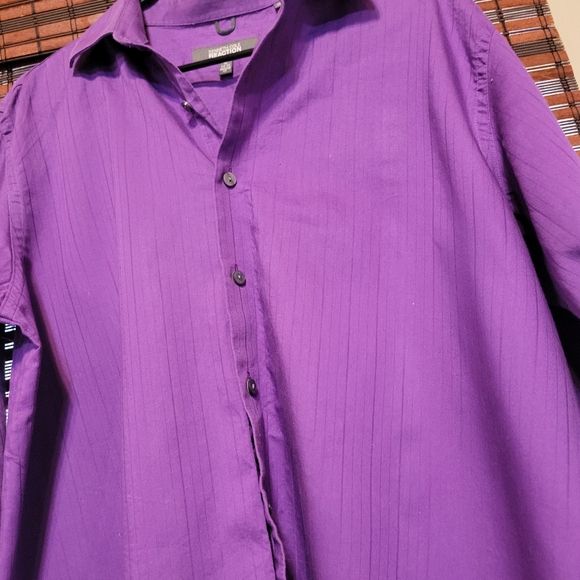 Van Heusen Men's Vibrant Purple Casual Shirt - Picture 4 of 6